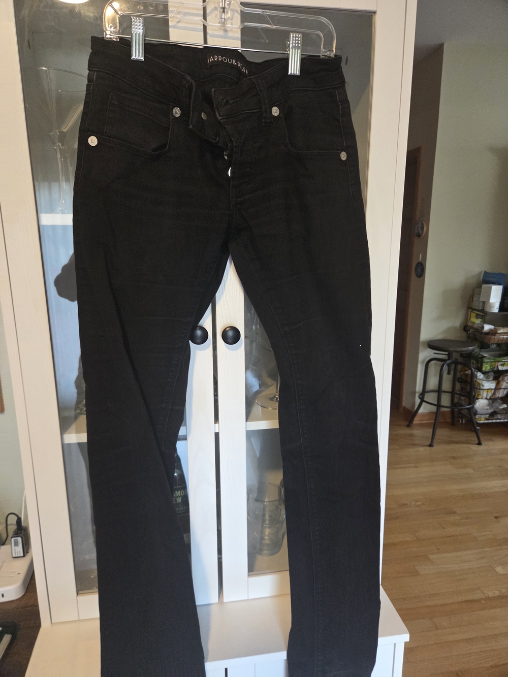 Women's Straight Leg Black Jeans by